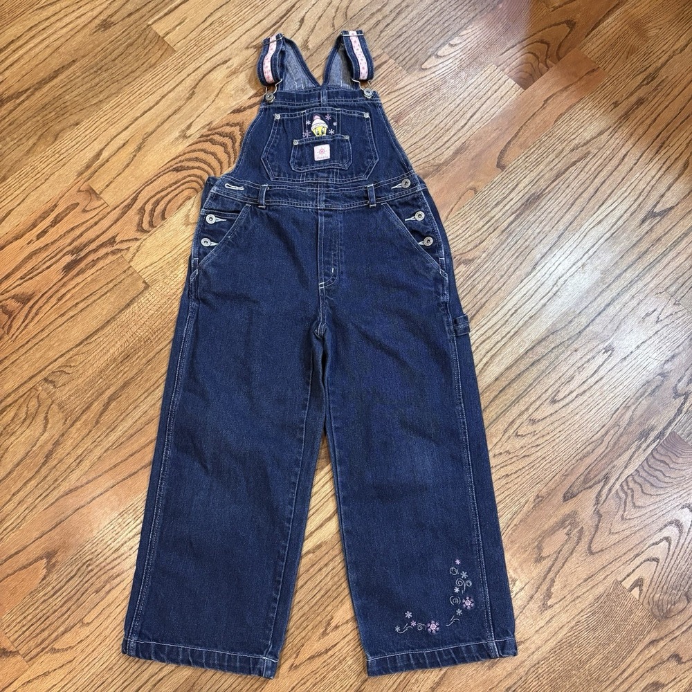 Looney Tunes Tweety Bird Denim Overalls Girls‎ Size 7 Winter Snowflake Vintage